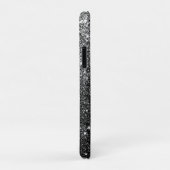 ブラックフェイクグリッターラグジュアリー Case-Mate iPhoneケース (裏面/右)