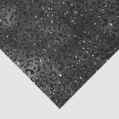 ブラックフェイクグリッターレオパード印刷 薄葉紙 (詳細)