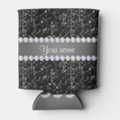 ブラックフェイクシークインとダイヤモンド 缶クーラー (正面)