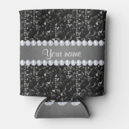 ブラックフェイクシークインとダイヤモンド 缶クーラー