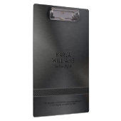 ブラックフェイクメタリック仕上げスチール クリップボード (右)