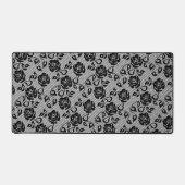 ブラックフェイクレースバラフィッシュネモダンデザイン デスクマット (正面)