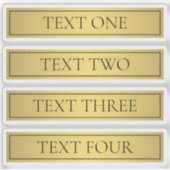 ブラックフェイク文字の上品な金ゴールド シール (正面)