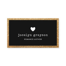 ブラックフェイク金ゴールドグリッターロマンス作家