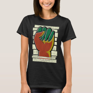 ブラックフェイスアフリカンアメリカンプライドブラックヒストリーモン Tシャツ