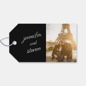 ブラックフェイスクレームブライダルシャワー ギフトタグ (裏面横)