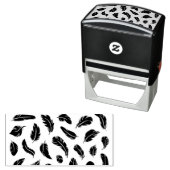 ブラックフェザーアイコンデザイン セルフインキングスタンプ (インサイチュ)