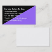 ブラックフェミニンとラベンダーの販売の名刺 名刺 (正面/裏面)