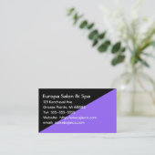 ブラックフェミニンとラベンダーの販売の名刺 名刺 (スタンド正面)