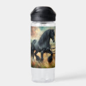 ブラックフェレジアンホースパスチュアフ素朴ェンス ウォーターボトル (背面)