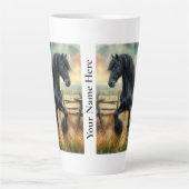 ブラックフェレジアンホースパスチュアフ素朴ェンス カフェラテマグ (正面)