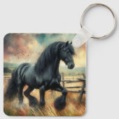 ブラックフェレジアンホースパスチュアフ素朴ェンス キーホルダー (裏面)