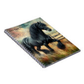 ブラックフェレジアンホースパスチュアフ素朴ェンス ノートブック (右側)