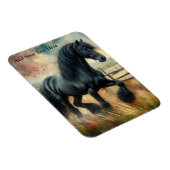 ブラックフェレジアンホースパスチュアフ素朴ェンス マグネット (右側)