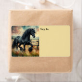 ブラックフェレジアンホースパスチュアフ素朴ェンス ラベル (インサイチュ)