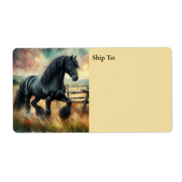 ブラックフェレジアンホースパスチュアフ素朴ェンス ラベル