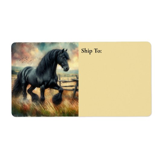 ブラックフェレジアンホースパスチュアフ素朴ェンス ラベル (正面)