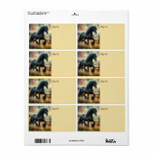 ブラックフェレジアンホースパスチュアフ素朴ェンス ラベル (フルシート)