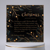 ブラックフエレガントァミリーモノグラムクリスマスカード シーズンカード