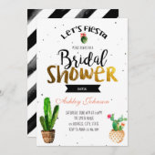 ブラックフエレガントィエスタシャワーカード 招待状 (正面/裏面)