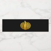 ブラックフォイルかぼちゃウォーターボトルラベル ペットボトルラベル (シングルラベル)