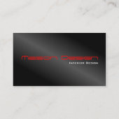 ブラックフォイルと赤ミニマル名刺 名刺 (裏面)