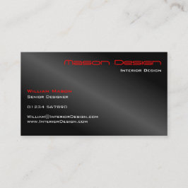 ブラックフォイルと赤ミニマル名刺 名刺