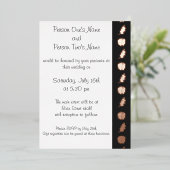 ブラックフォイルにカボチャのパッチ招待状 箔招待状 (立ち正面)