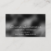 ブラックフォイルグリッタードリップメタルカスタマイズドエレガントリ 名刺 (裏面)