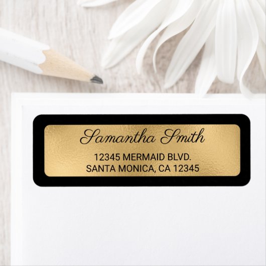 ブラックフォイルフェイクオーバーレイとゴールドフォイル ラベル (インサイチュ)