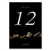 ブラックフォイルフェイクマウンテンテーブルカード テーブルナンバー (裏面)