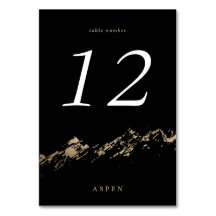 ブラックフォイルフェイクマウンテンテーブルカード