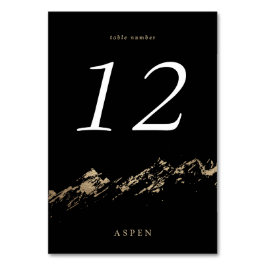 ブラックフォイルフェイクマウンテンテーブルカード テーブルナンバー