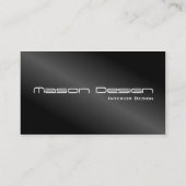 ブラックフォイルモダンビジミニマルネスカード 名刺 (裏面)