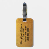 ブラックフォイル効果円モノグラム ラゲッジタグ (裏面縦)