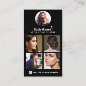 ブラックフォトインスタグラムソーシャルメディア, QRコード 名刺 (正面)