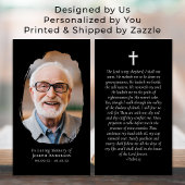 ブラックフォトクロス記念祈りの言葉カード コーリングカード