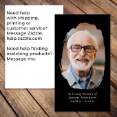 ブラックフォトクロス記念祈りの言葉カード コーリングカード