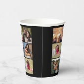 ブラックフォトコラージュのカスタム結婚式 紙コップ (右)
