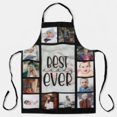 ブラックフォトコラージュパパファーザーズデイエプロン エプロン (正面)