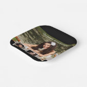 ブラックフォトコラージュ誕生日パーティー ペーパープレート (傾斜あり)