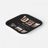 ブラックフォトコラージュ誕生日パーティー ペーパープレート (傾斜あり)