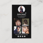 ブラックフォトソーシャルメディアのインフルエンサー 名刺 (正面)