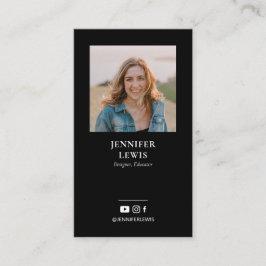 ブラックフォトソーシャルメディモダンアの名刺 名刺