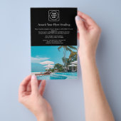 ブラックフォトフライヤー | カスタムモダンスタイリッシュ業 チラシ (ハンドル)