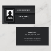 ブラックフォトフレームテンプレート名刺 名刺 (正面/裏面)