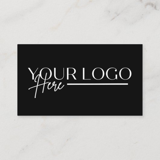 ブラックフォトモダンロゴプロフェッショナル名刺 名刺 (裏面)