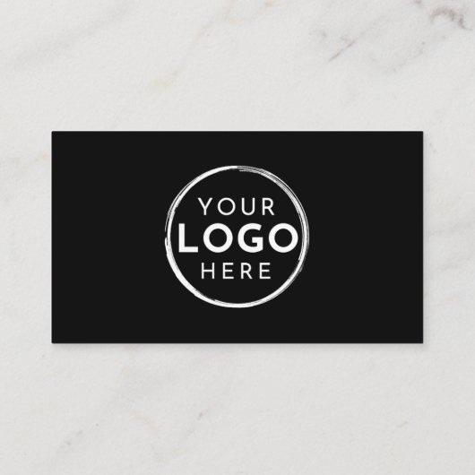 ブラックフォトモダンロゴプロフェッショナル 名刺 (裏面)