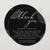 ブラックフォト幾何お祝いありがとう シーズンカード (正面/裏面)