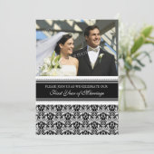 ブラックフォト1周年パーティー招待状 招待状 (スタンド正面)